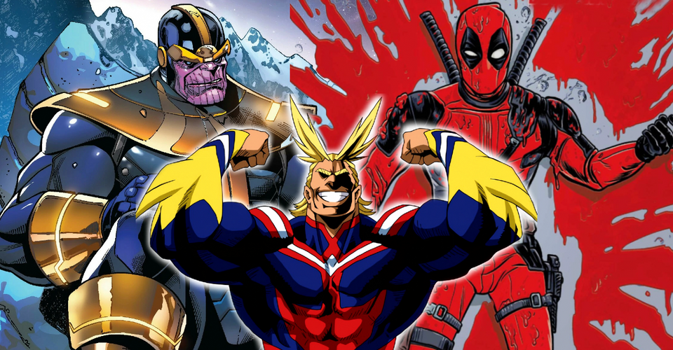 Deadpool Teamed Up with MHAs All Might to Beat Thanos